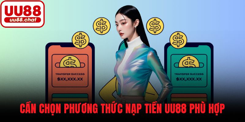 Cần chọn phương thức nạp tiền UU88 phù hợp