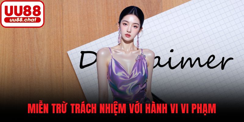 Miễn trừ trách nhiệm với hành vi vi phạm